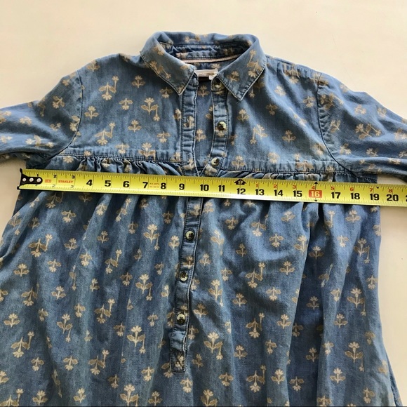 ANTHROPOLOGIE Pilcro &The Letterpress Blue Denim Long Sleeve Dress w/Pockets 2P - Picture 14 of 14